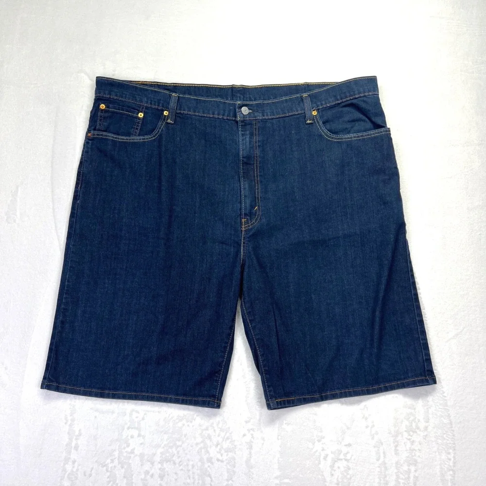 Levi's 569 Loose Straight Shorts Mens 48 Dark Wash Indigo Denim Baggy Jorts